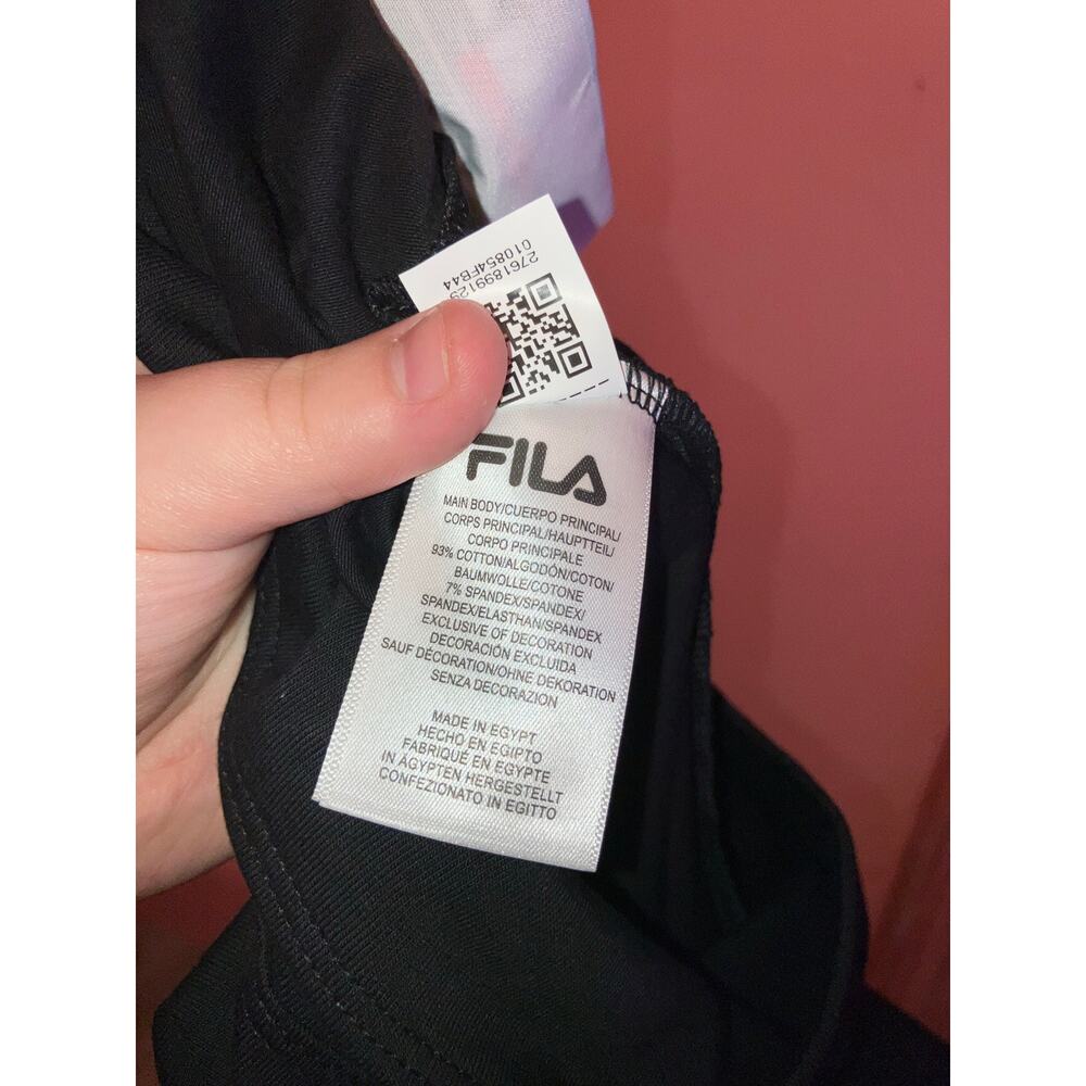 NWT Fila Black Graphic Athletic Full Length High Rise Leggings Size Small - Picture 6 of 6
